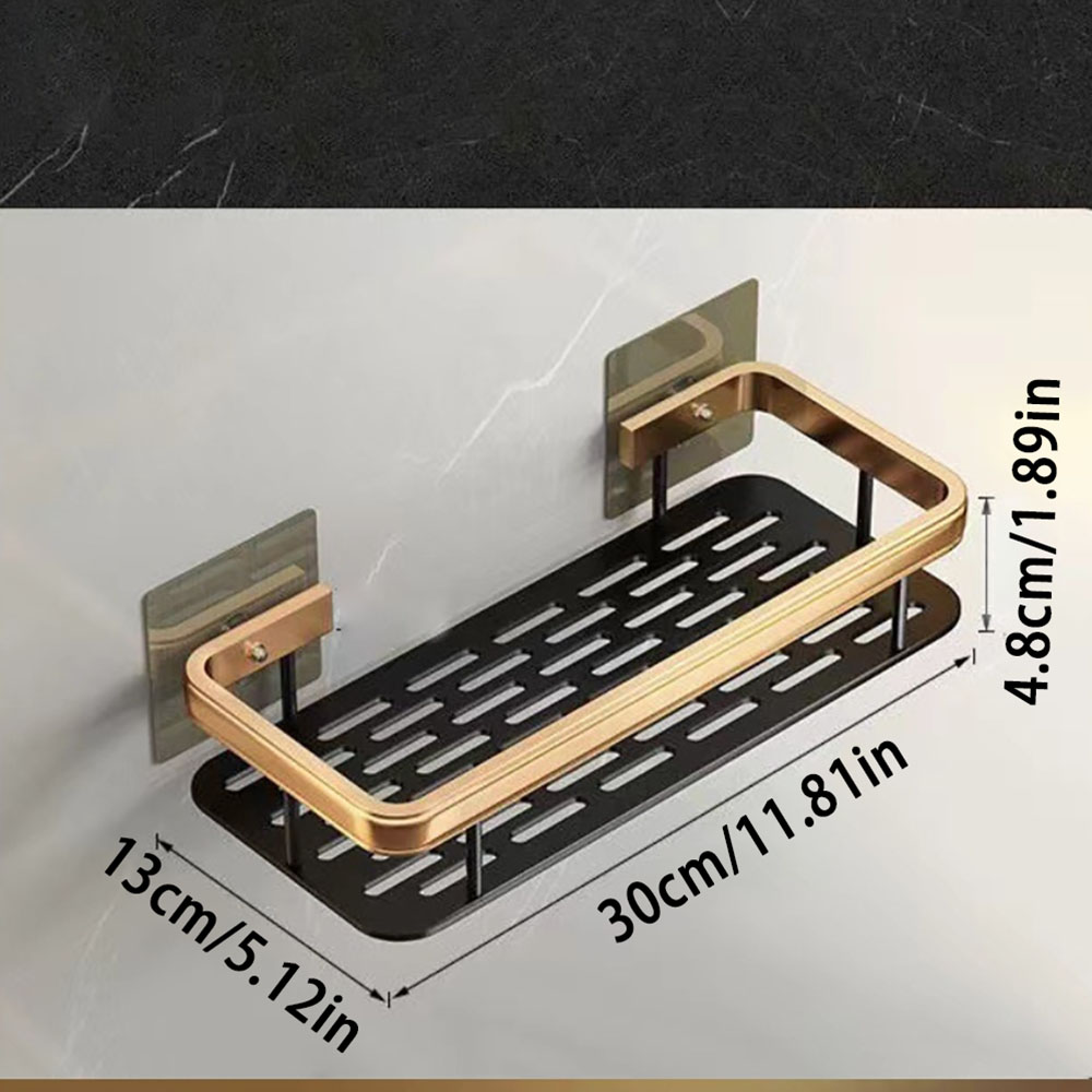 Badkamer Plank Make-up Organizer Aluminium Shampoo Rek Douche Plank Badkamer Accessoires Geen Boor Wandplank
