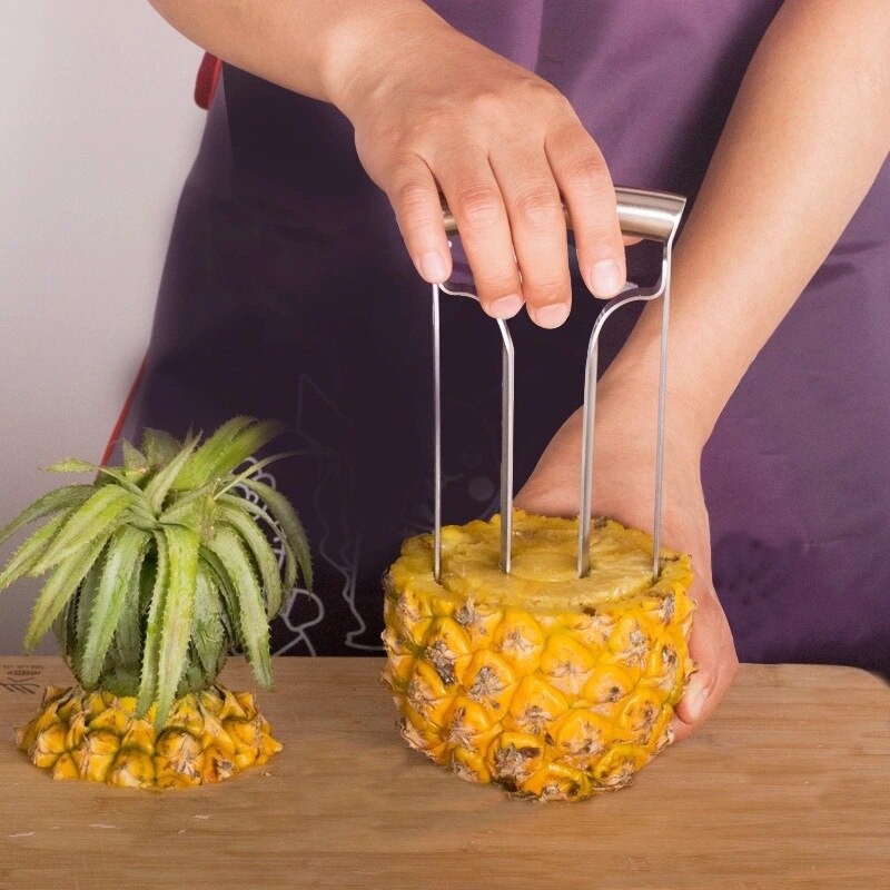 Stainless Steel Pineapple Peeler Slicer Ananas Meat Extractor Corer Remover Machine Home Cutter Fruit Tools Kitchen Utensil