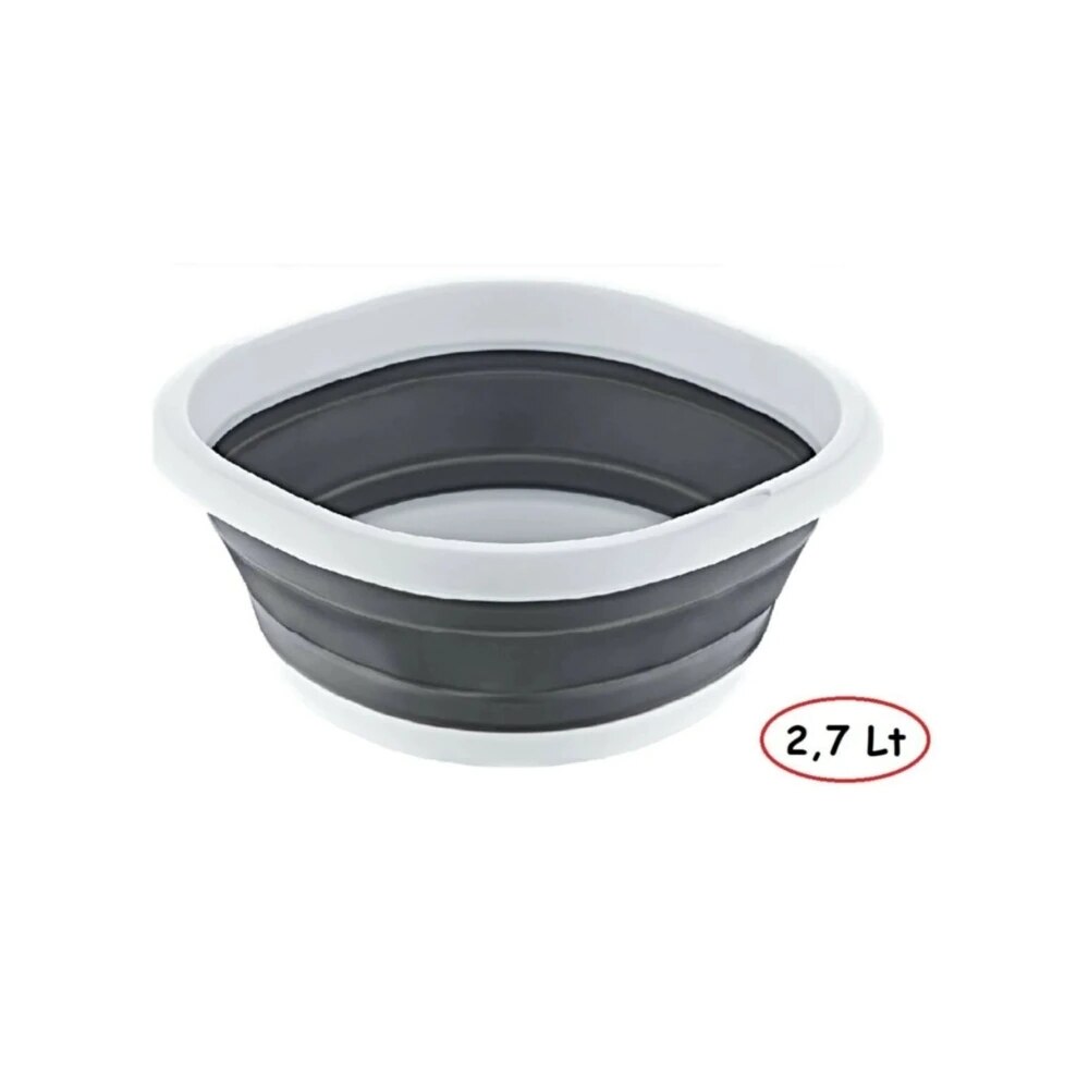 Portable Bases Folding Collapsible Bucket Basin Washbasin Accordion Camping Equipment Foot Bath Bathtub Easy To Move Multi-Purp: 2.7 Lt