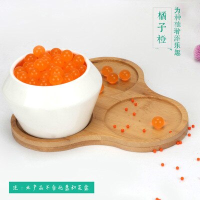Planta púrpura bonsái suelo, 100 Uds planta de cristal flor barro de jalea cuentas de agua para plantas perlas jarrón suelo bolas de Gel Juguetes: 1-160pcs-1.2cm