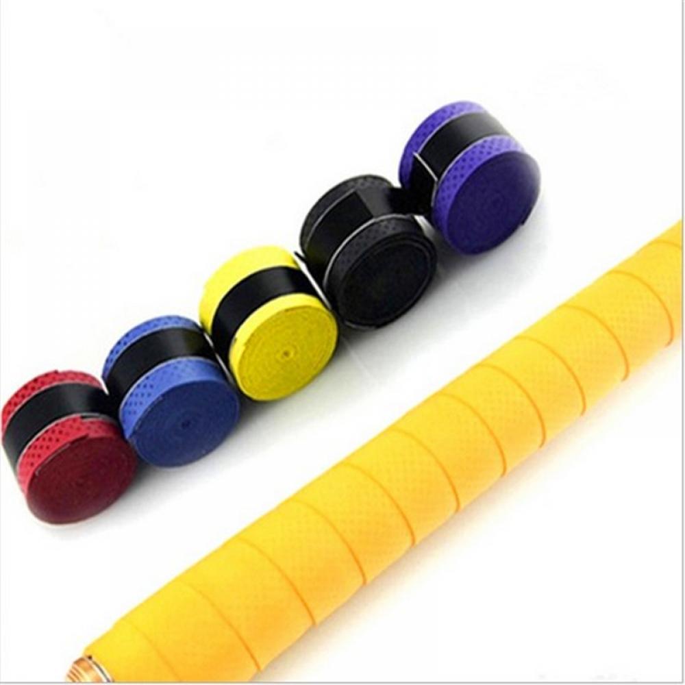 Fita adesiva para raquete de tênis, 1/5pçs, anti-escorregamento, absorvente de suor, para badminton, bandas de suor, faixa de punho de bicicleta