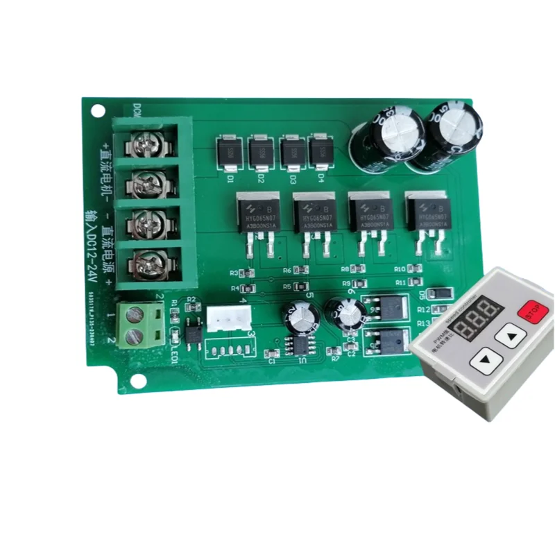 Digitale Display 0 ~ 100% Verstelbare Dc 12V 24V 48V 30A 1000W Pwm Motor Speed Controller regulator Variabele Trage Start Omkeerbaar