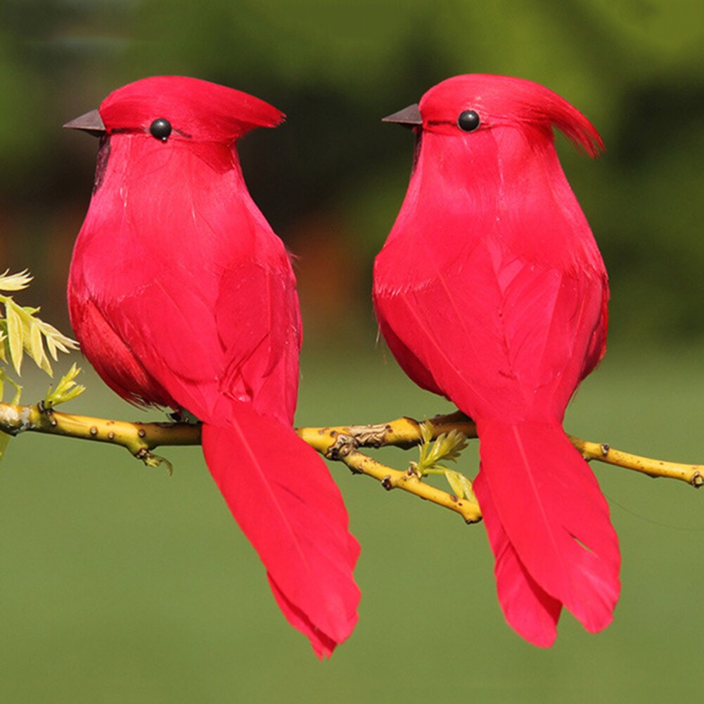 Pluma de espuma creativa para loros artificiales, modelo de aves de imitación para el hogar, al aire libre, decoración de jardín y boda, ornamento para DIY