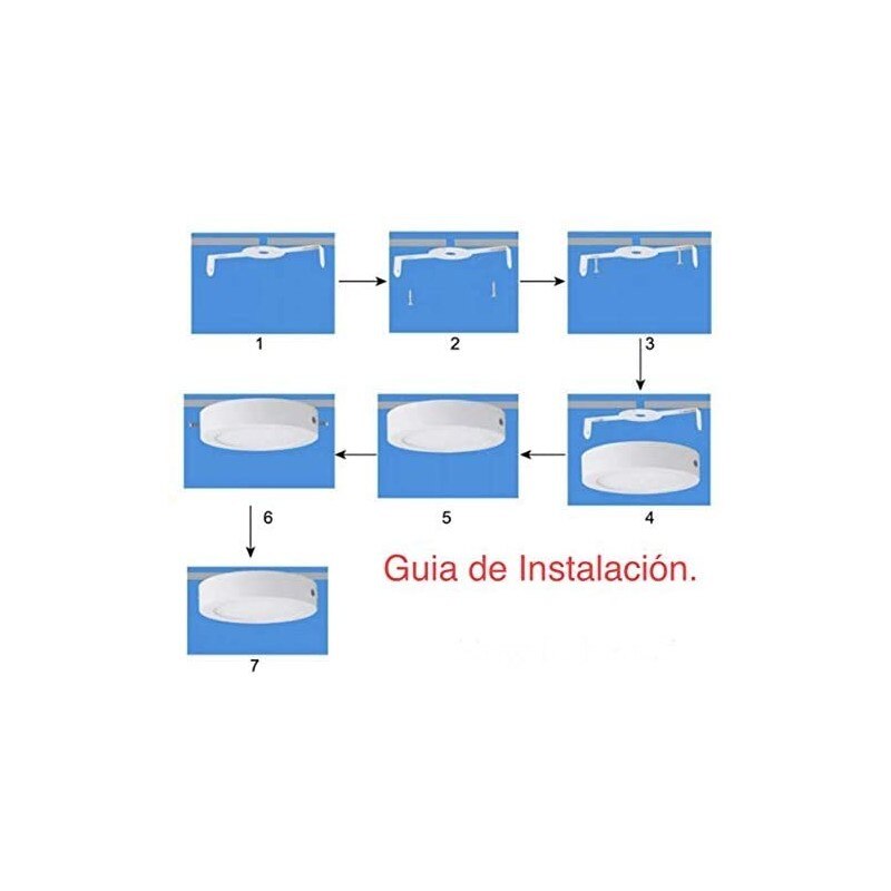 LED ATOMANT® 28W 220mm 2800LM 6500K Plafón LED Redondo Superficie a++ iluminación luces hogar decoración salón cocina