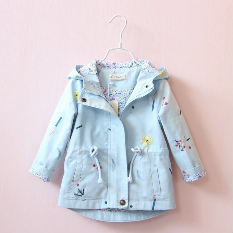 Kinderen Lente Herfst Jas Jongens En Meisjes Mode Vrije Tijd Cartoon MiQi Lange Mouwen Jas Kids Top Clothes1-6 T: Light blue / 3T