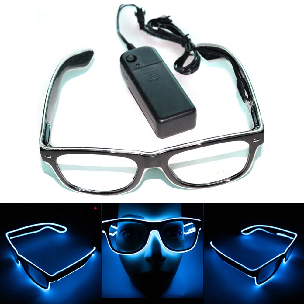 LED Glasses Flash Luminous Blind Eyewear Sound Control Cold Light Eye Blinking Glowing Glasses Carnival Dance Bar Party Xmas Toy