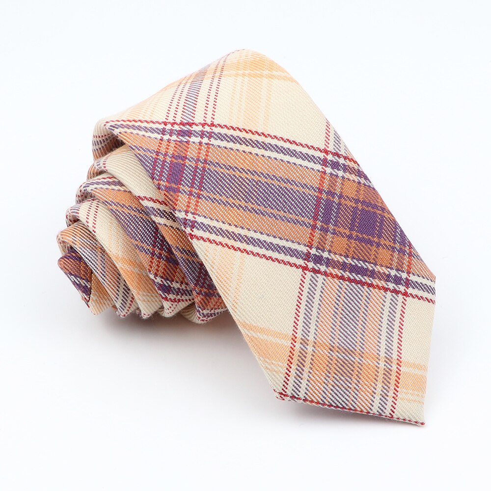 Plaid Tie For Men Women Soft Skinny Cotton TR Fabric Necktie For Wedding Bussiness Casual Man's Neckties Suits Flower Cravat: 41