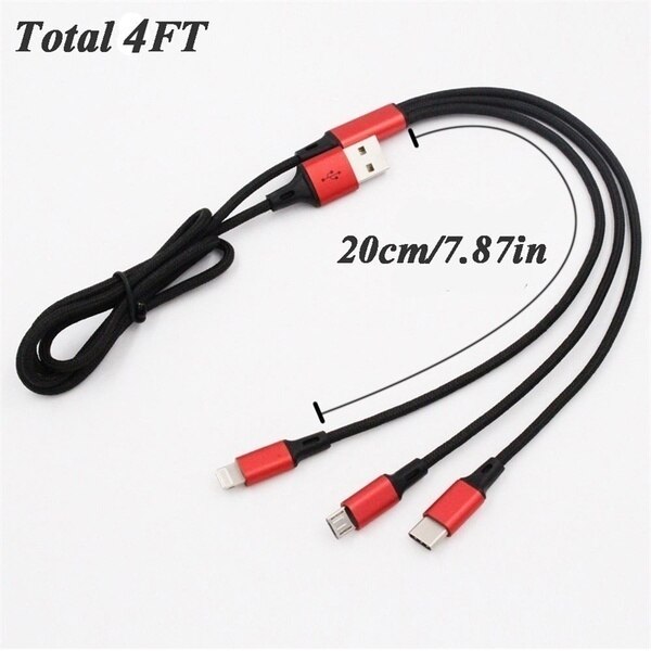 Multifunctionele Oplader Kabel Universele 3 In 1 Meerdere Usb Oplaadkabel Adapter Voor Iphone Huawei