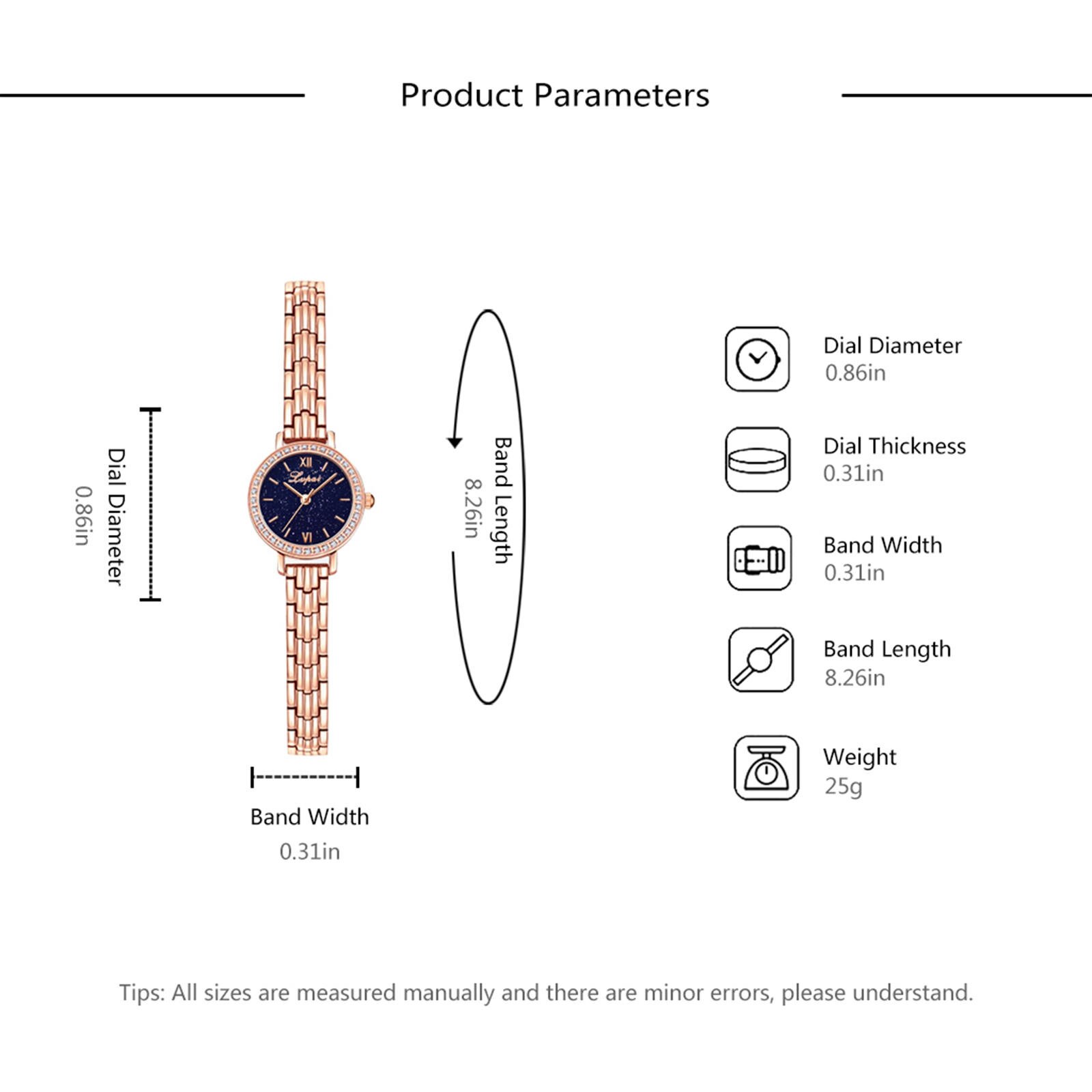Vrouwen Horloge, Prachtige Kleine Eenvoudige Mode Vrouwen Jurk Horloge, Retro Leer Mini Polshorloge (Zwarte Wijzerplaat) (Zwarte Riem Zwarte Schijf