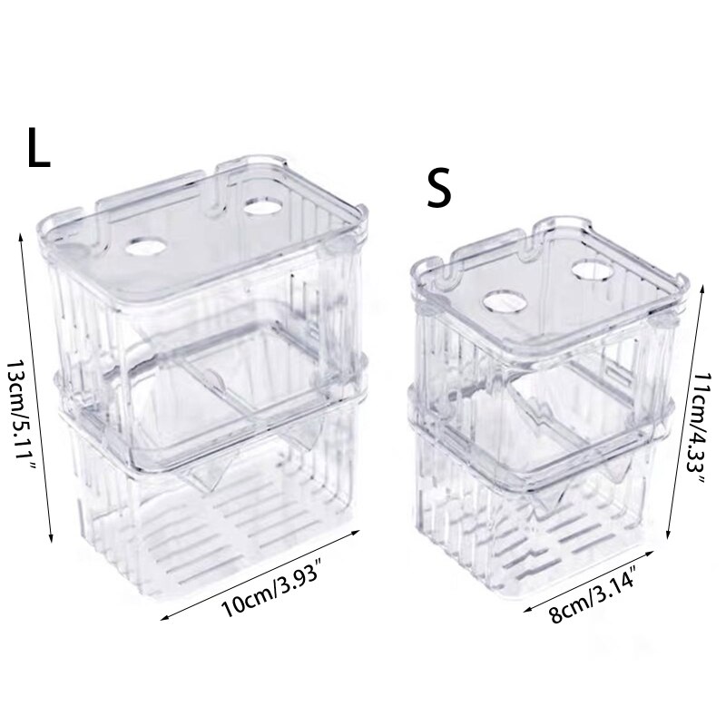 Fish Tank Separation Breeder Box Acrylic Transparent Floating Breeding Isolation Boxes Aquarium Mini Hatchery Incubator