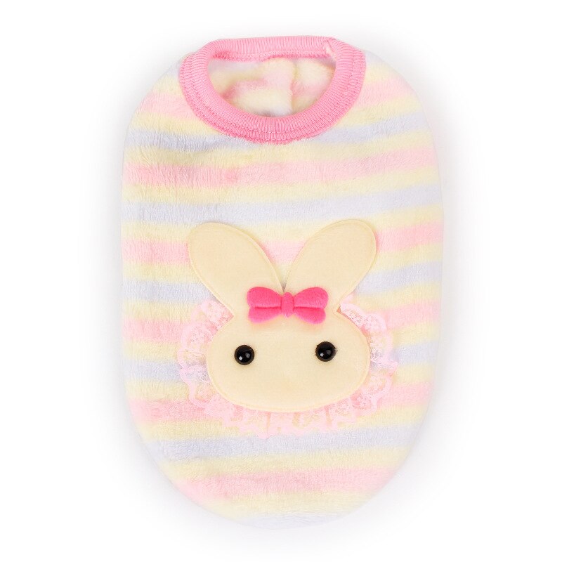 Cartoon Pet Dog Clothes Winter Fleece Rabbit Kitty Puppy Vest Clothing for Small Dog Chihuahua Yorkshire Pet T-shirt Cat Costume: Black / 8