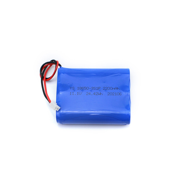 18650 oplaadbare lithiumbatterijen van 2200 mah , 11.1v 12v met stekker, serie 3 visverlichting, driehoekige zaklamp, krachtige led-verlichting