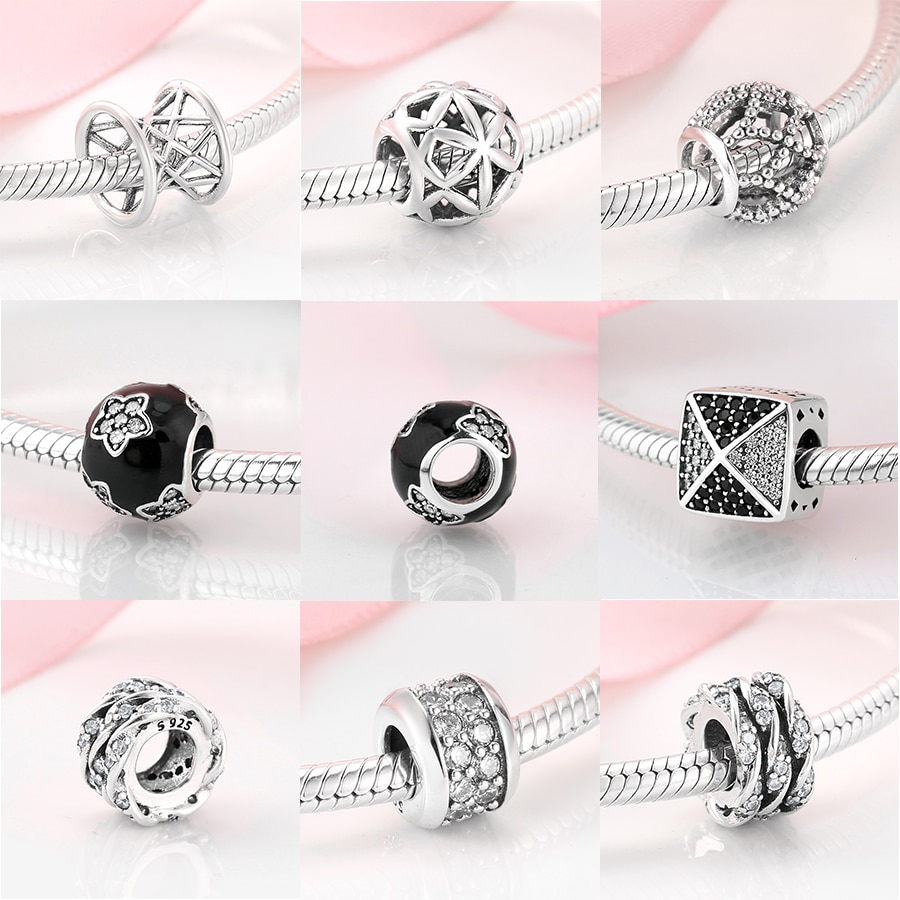 100% autentico argento Sterling 925 cerchio magico modanature perline fascino misura originale JIUHAO Charms braccialetto creazione di gioielli