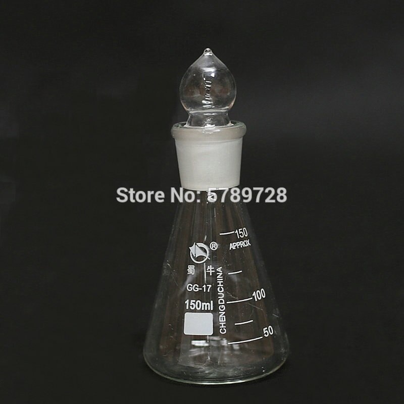 Lab Conical Borosilicate glass flask with 19# 24# 29# 34# spherical frosted plug capacity 50ml 100ml 150ml 250ml 500ml 1000ml