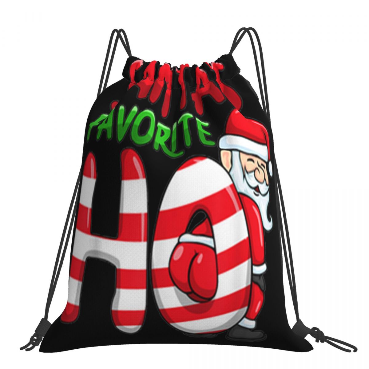 Premium Santas Favoriete Ho Santa Favourite Ho Grappige Meisjes Kerst Stijl Tassen Rugzak Tas: Default Title