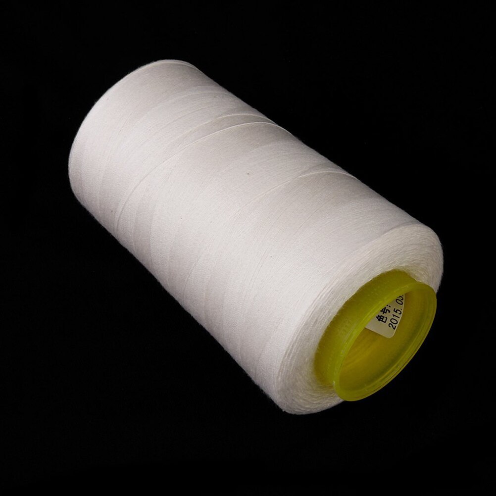 Unbleached 3000 Yards Cotton Sewing Thread for Sewing Machine (White)