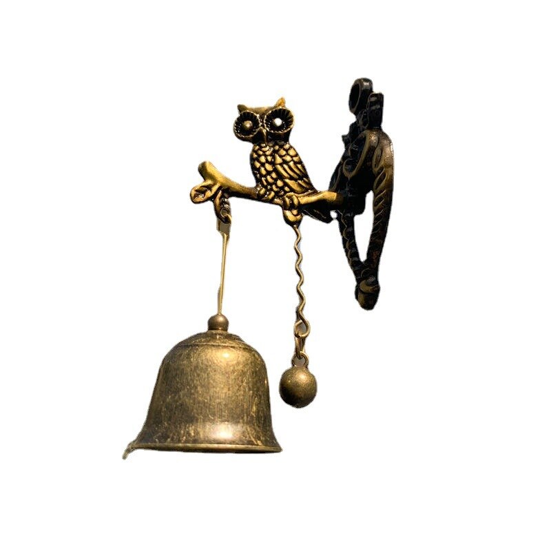 Retro nostalgisk stil dyr dørklokker metal jern klokker vindklokker ornamenter hest elefant ugle form
