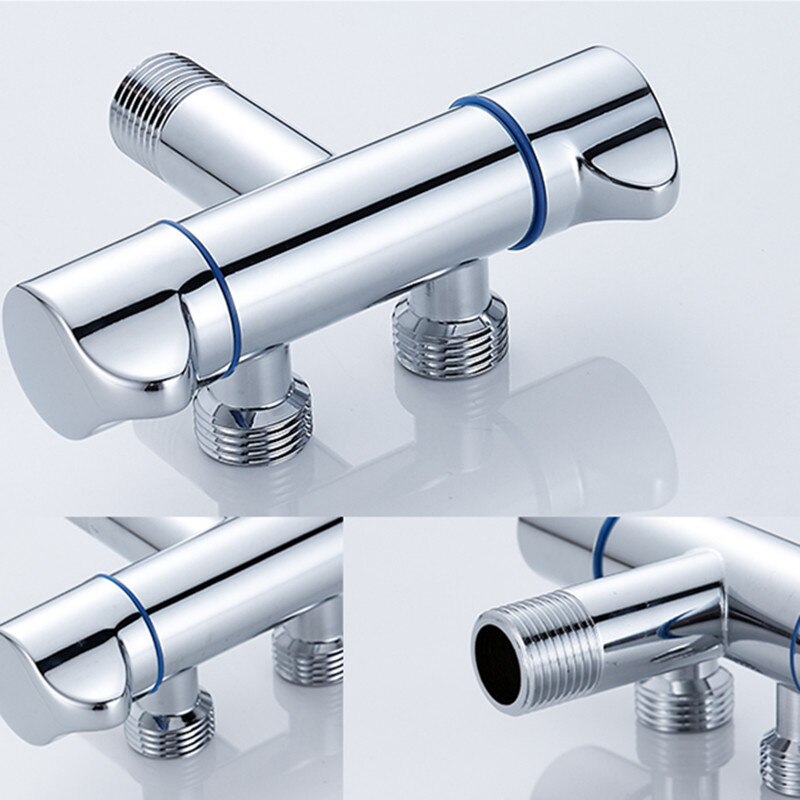 Driehoek Klep G1/2 Driewegklep Een In Twee Out Dual Hoekstopkraan Wasmachine Wc Water afsluiter Multifunctionele Tap
