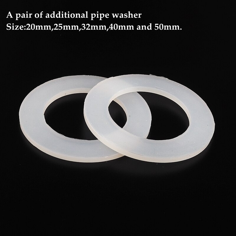 1pc 1/2"~1 1/2" PVC Pipe Fittings Aquarium Fish Tank 90 Degree Elbow Connector Overflow Thread Water Supply Accessories Joint: a pair of 32 washer