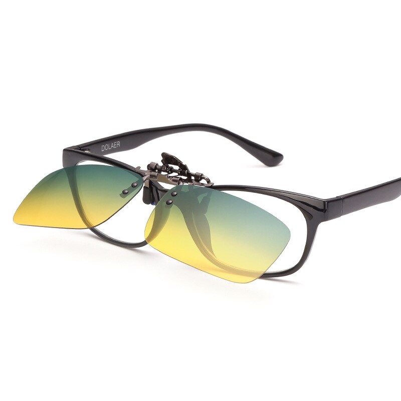 Gafas polarizadas de tipo Clip para hombre y mujer, gafas de sol para conducir de día y noche, gafas de sol para conducir de visión nocturna