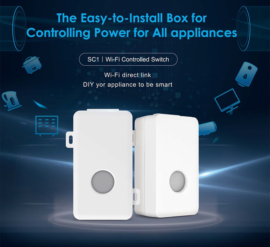 Smart switch lysstyring wifi app 2.4 ghz kontrolboks timing trådløs fjernbetjening 2500w understøttelse ios android