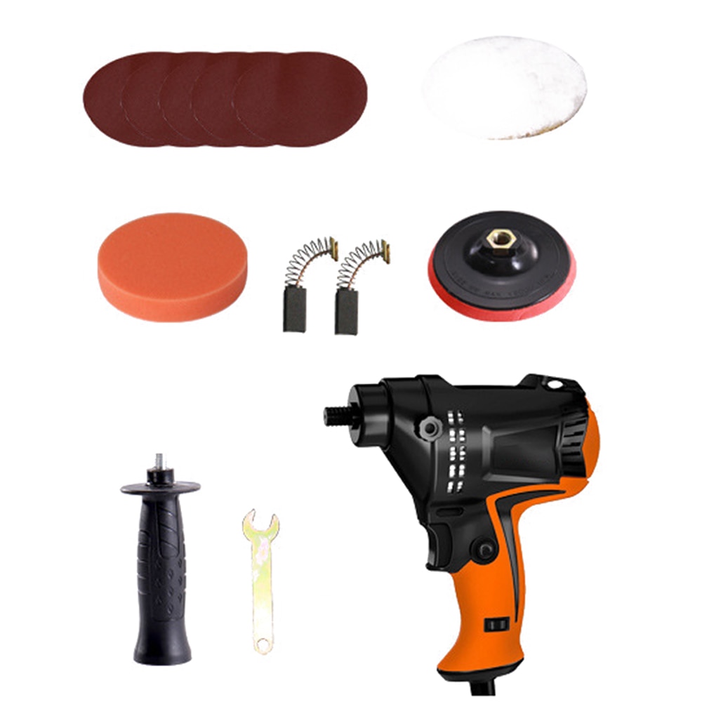 Pulidora eléctrica para coche, máquina de encerado, herramienta de pulido para automóvil, 6 engranajes de velocidad ajustable, 980W