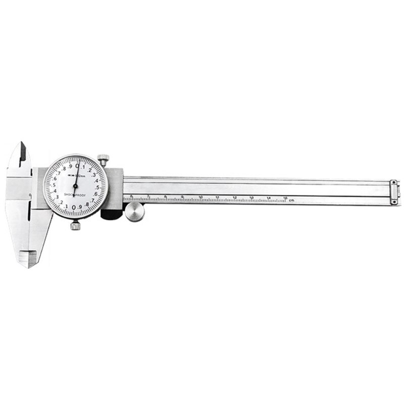 Metric Gauge Precision Dial Vernier Caliper Measuring Tool 0-150mm Shock-proof Carbon Steel Multifunctional Caliper Ruler