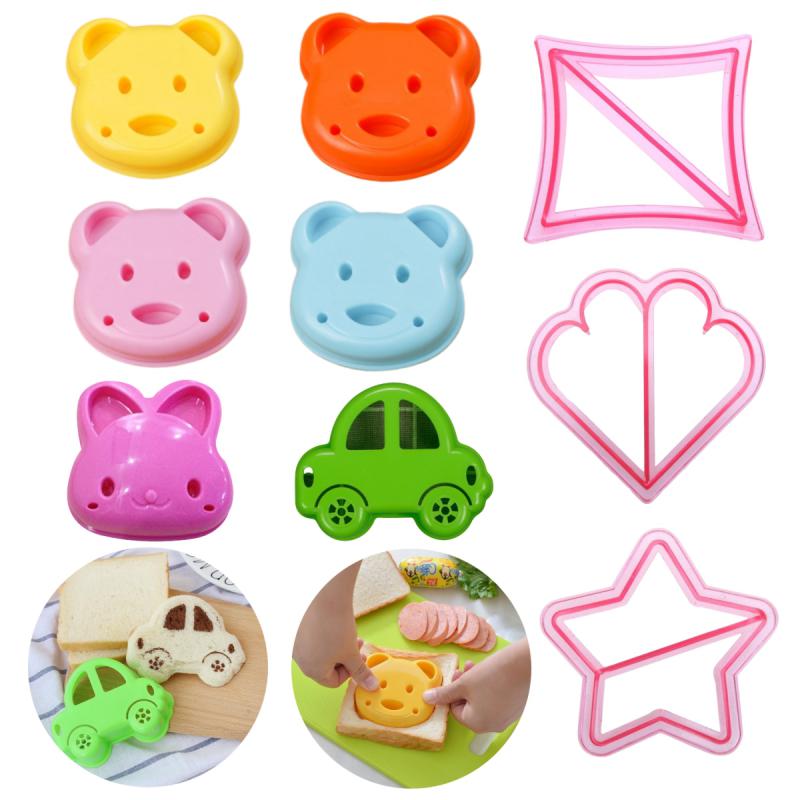 Molde para sándwich de oso de peluche, cortador para hacer pan tostado, lindo, herramientas de pastelería para hornear, accesorios de cocina de alimentos interesantes para niños