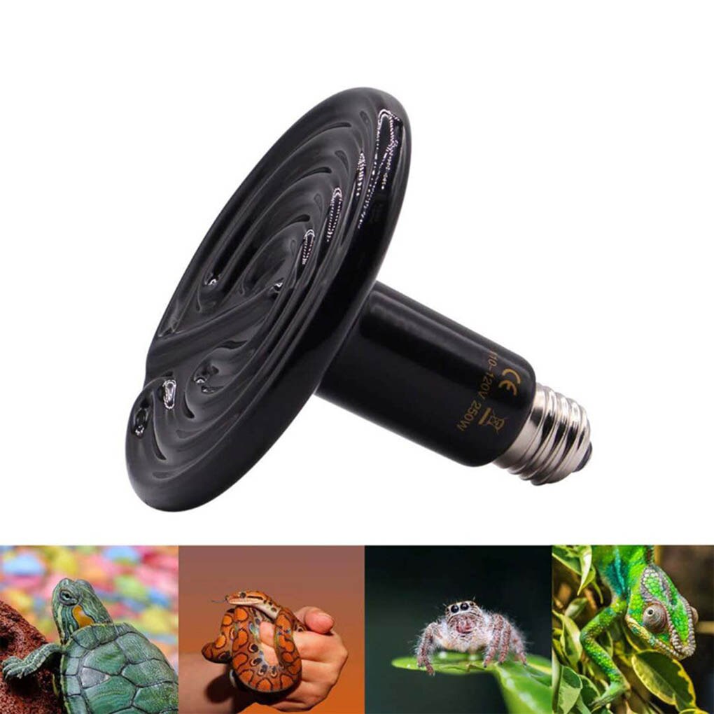 Pet Glass Container Heat Lamp Ceramic Infrared Light Heat Emitter Brooder Incubator Heater