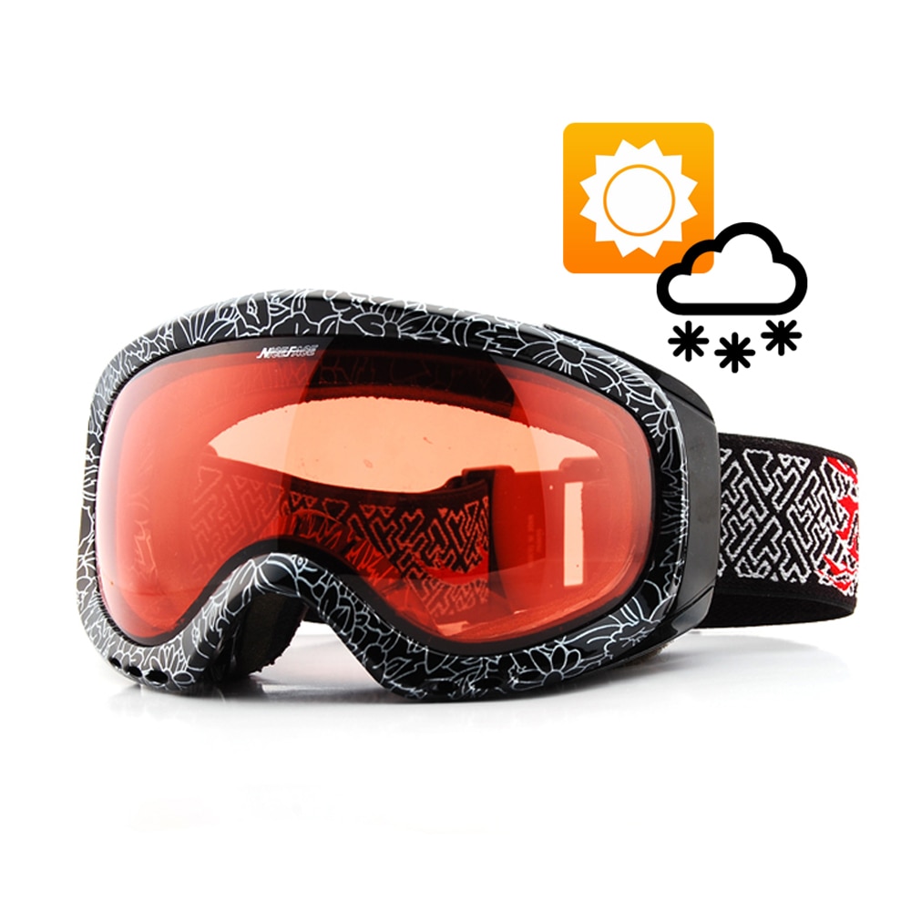 Transition Lens Photochromic Ski Snowboard Snow Goggles Anti-fog UV Protection All Weather Night Vision Sunny Day Men Women