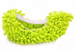 5 Colors Dust Mop Slipper House Cleaner Lazy Floor Dusting Cleaning Foot Shoe Cover: Green