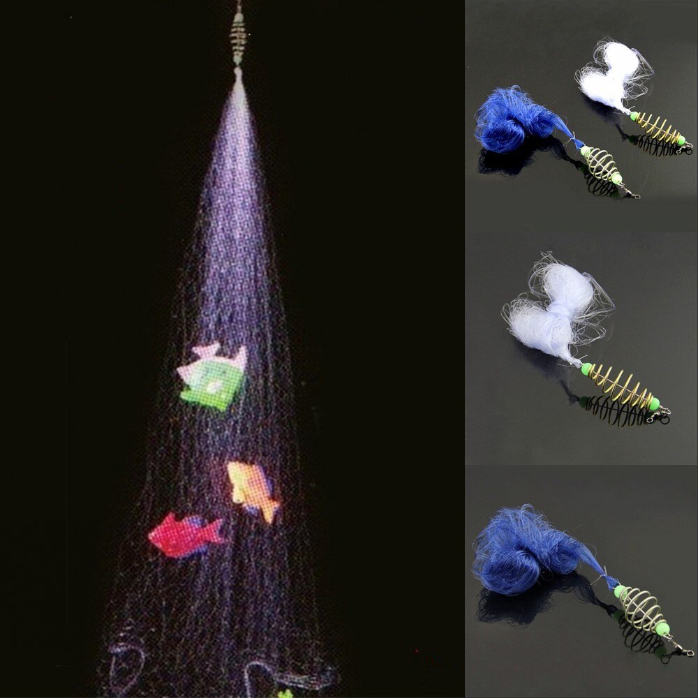 1Pc Copper Spring Shoal Netto Kleine Mesh Verrekening Lichtgevende Kralen Swivel Vissen Tools Netto Voor Shoal