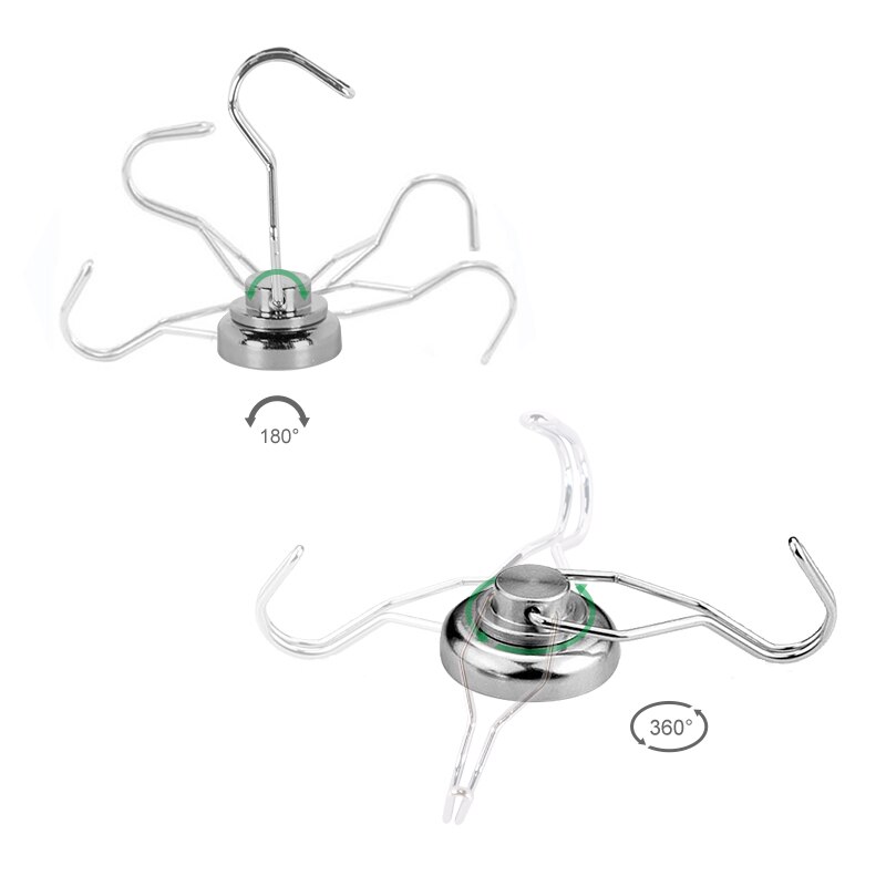 N35 N52 Flexibele Draaibare Neodymium Magnetische Haak 360 Roterende Magnetische Hanger Permanente Magneten Met Verticale Trekkracht 18Kg