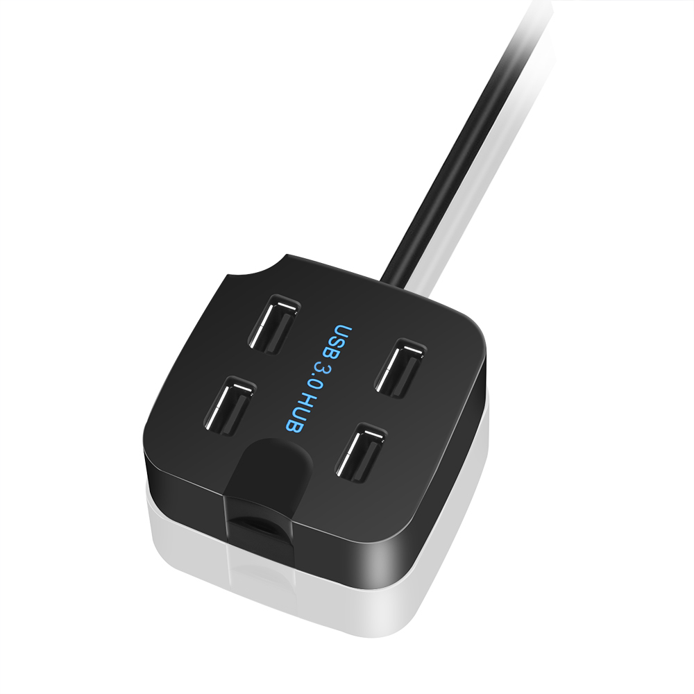 USB 2.0 USB3.0 Hub haute vitesse 4 ports Usb Hub USB séparateur adaptateur alimentation pour ordinateur portable Mac ordinateur de bureau avec support pour téléphone