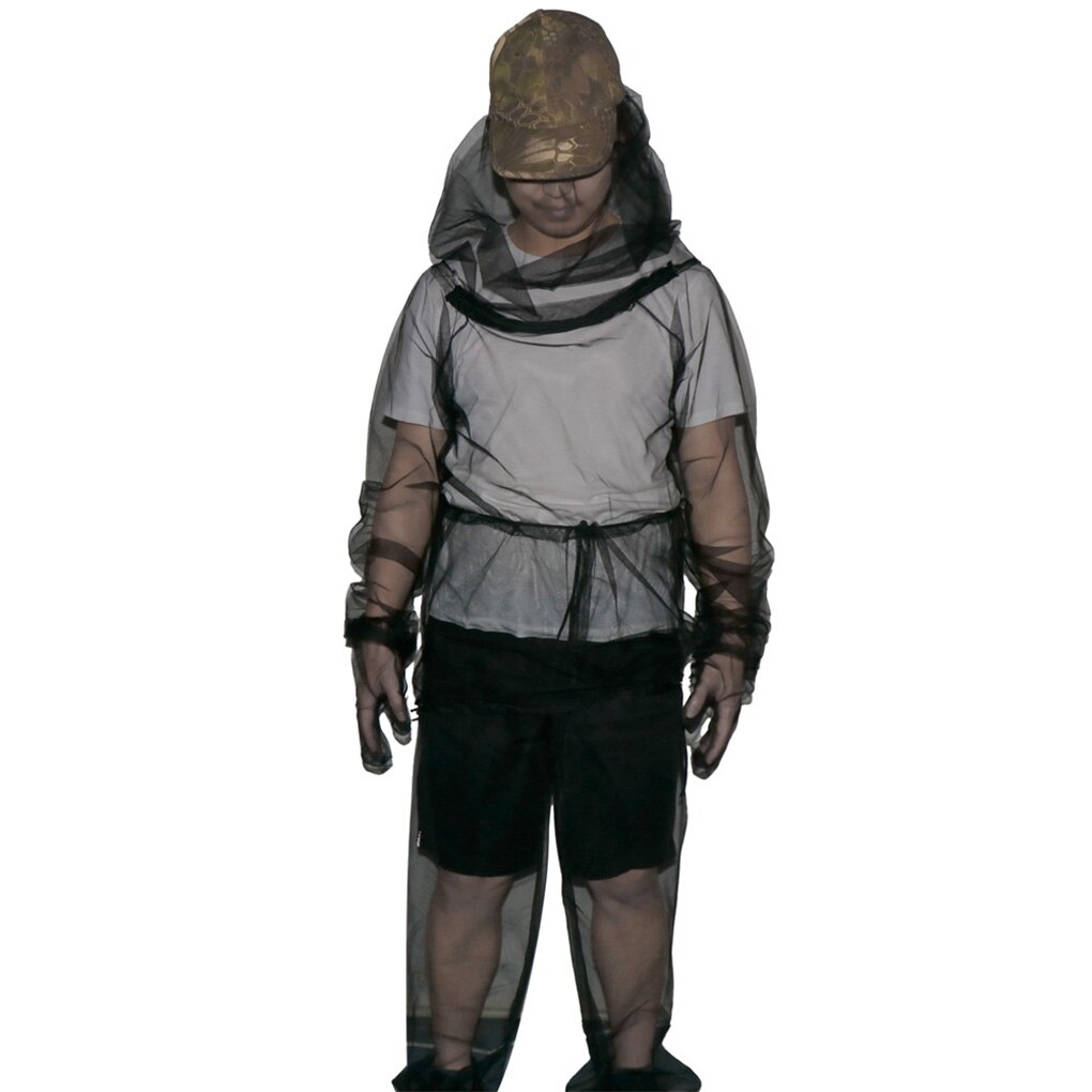 Anti-insect Clothes Breathable Outdoor Adjustable Hooded Suit Netting Quick Dry Insect 170-190cm Height Skin Protector