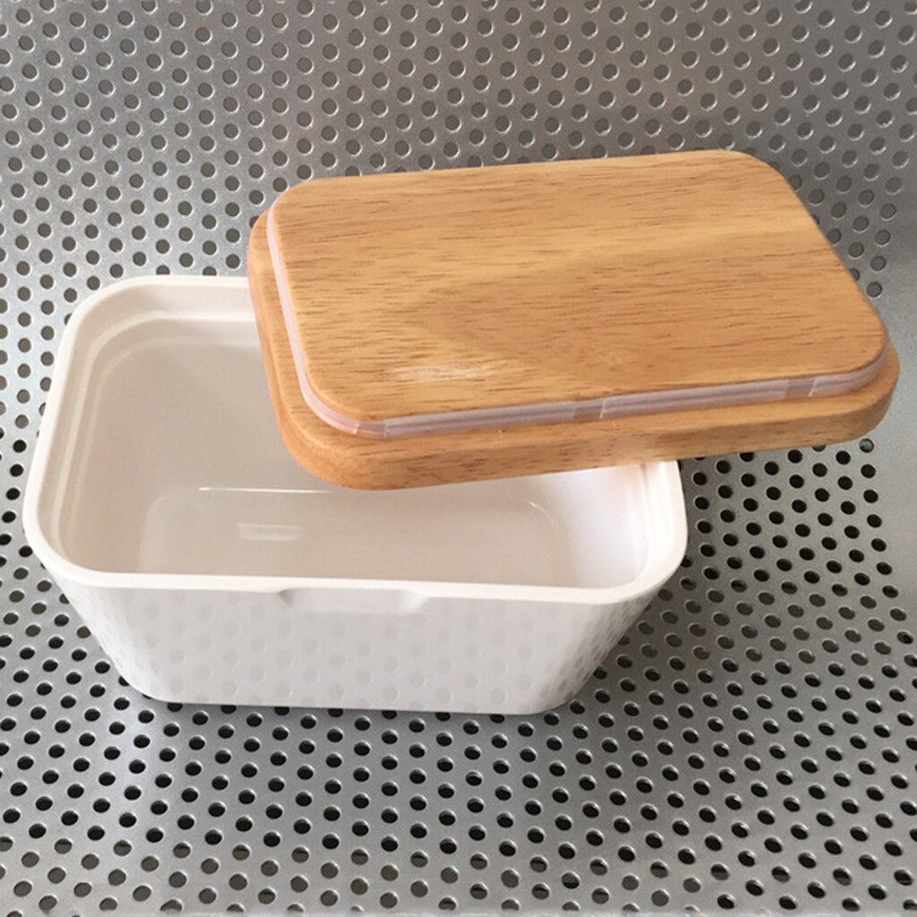 Cheese Container Organizer Crisper Food Storage Box For Kitchen Fridge Vintage Butter Container