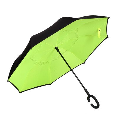 Reverse Umbrellas Folding Double Layer Inverted C Hand Holder Stand Sun Rain Windproof Rolling Over Umbrella For Women: pic5