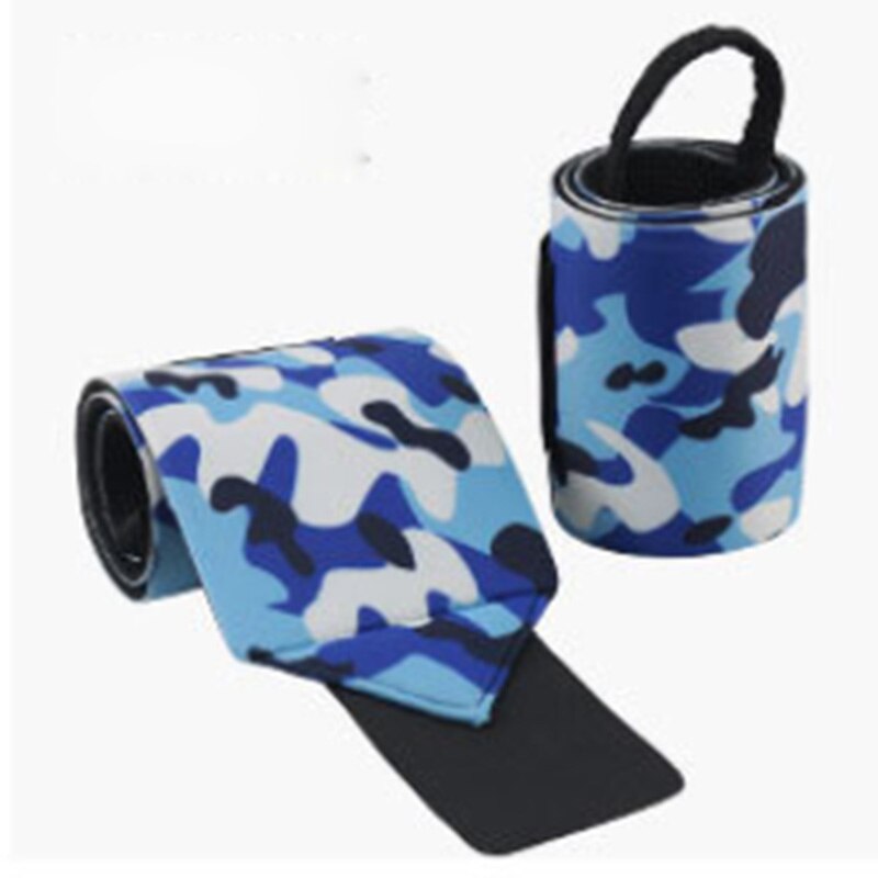 1pc 53*8cm camuflaje de neopreno deporte muñeca cinta para CrossFit envolturas de muñeca apoyo gimnasio levantamiento de pesas VENDA DE LA MANO