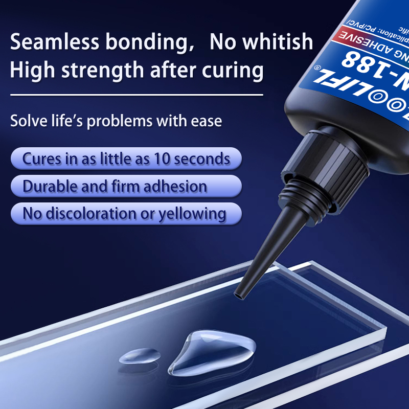 Super Strong UV Glue Ultraviolet Light Adhesive Second Fix Curing Powerful Bond Glass Metal Acrylic Quick Sealant DIY Craft