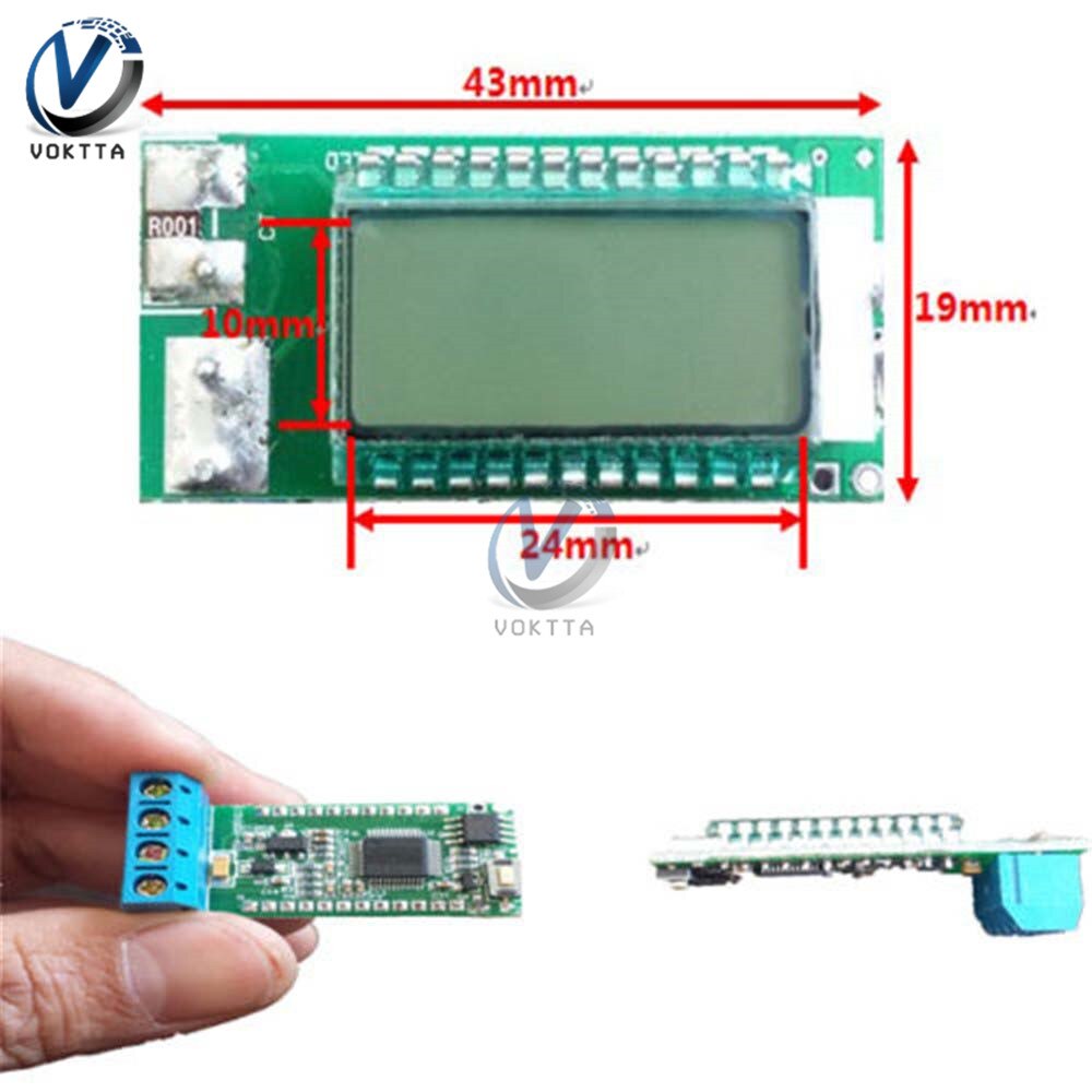 18650 Lithium Battery Capacity Indicator Tester LCD Digital Display Led Tester 2.8-30V Power Supply Monitor with Shell Case