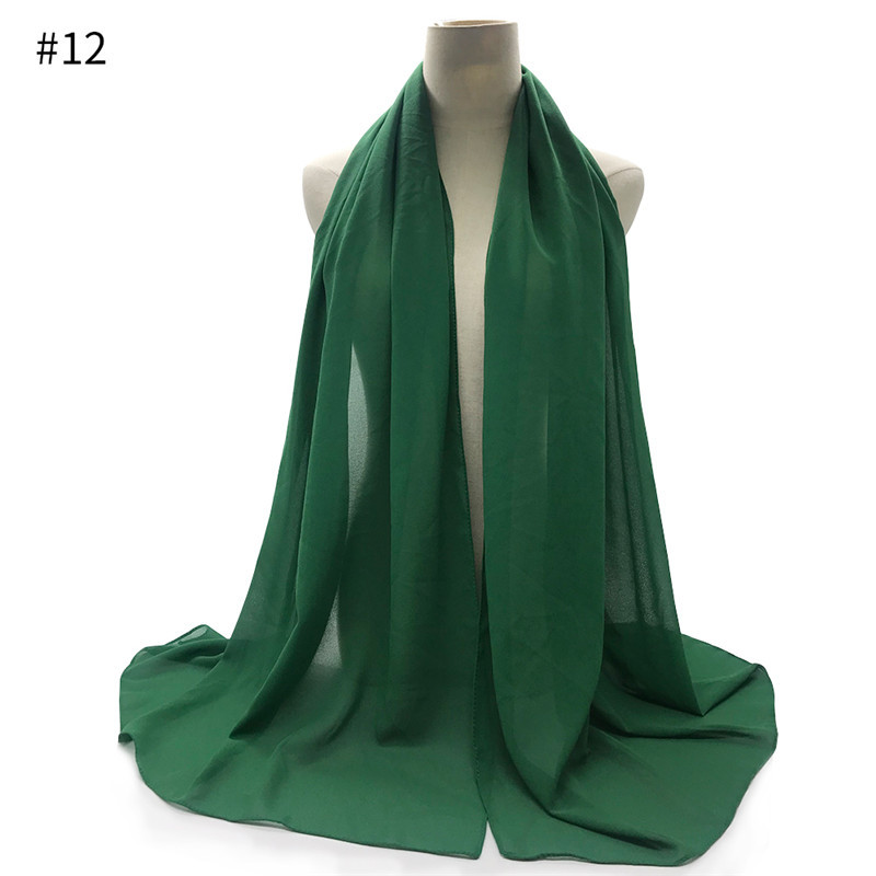 Femmes longue enveloppe en mousseline de soie jaune soirée fête étole mariage mariée demoiselle d'honneur enveloppement 16 couleurs cap vert menthe jaune: 12 Green