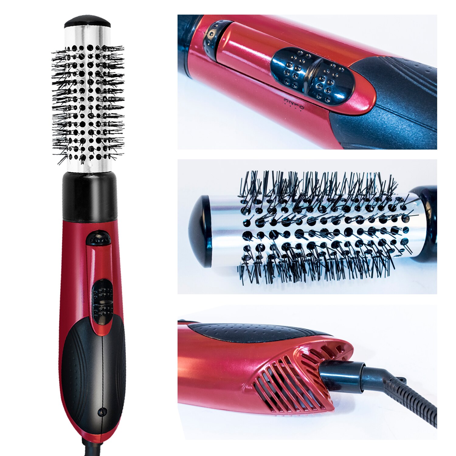Brosse à lisser rotative 7 en 1, électrique Hor Air, sèche-cheveux, peigne à Air , Ion négatif, coiffeur
