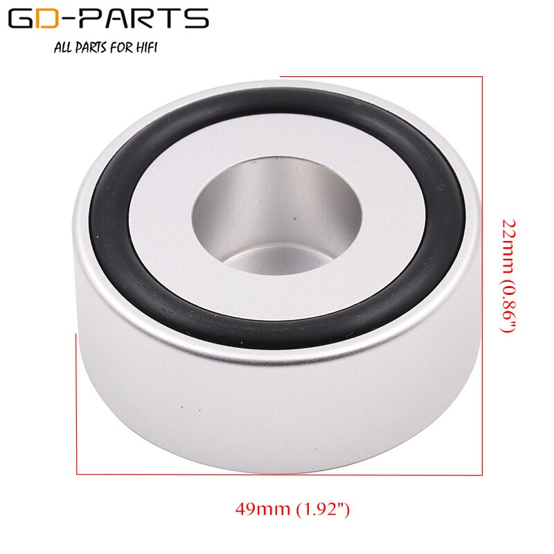 49mm Machined Solid Full Aluminum Hifi Speaker Feet Floor Stand CD Player Spikes Amplifier Machine Feet Turntable Stand Leg: SILVER