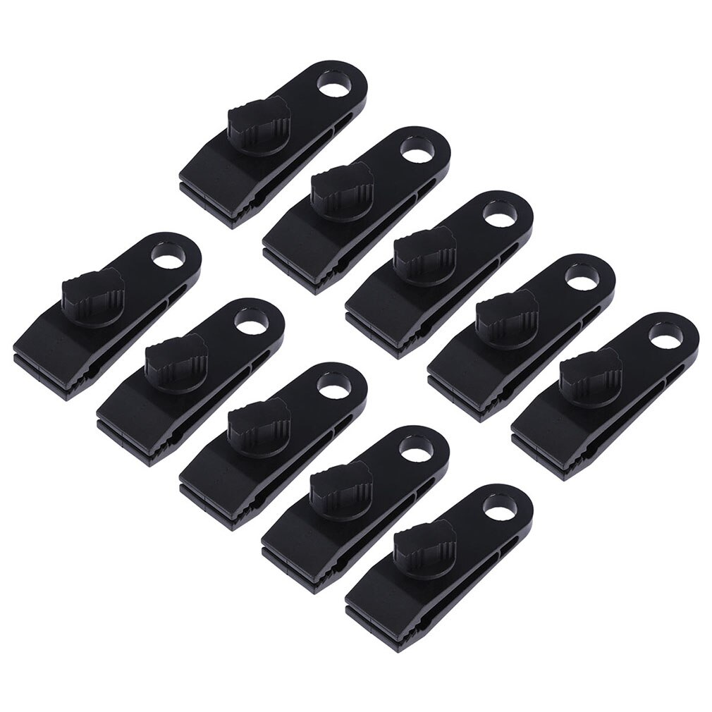 10 Uds Clips de resistentes y duraderos agarre de bloqueo Premium pinza para toldo para toldos Camping lonas caravana