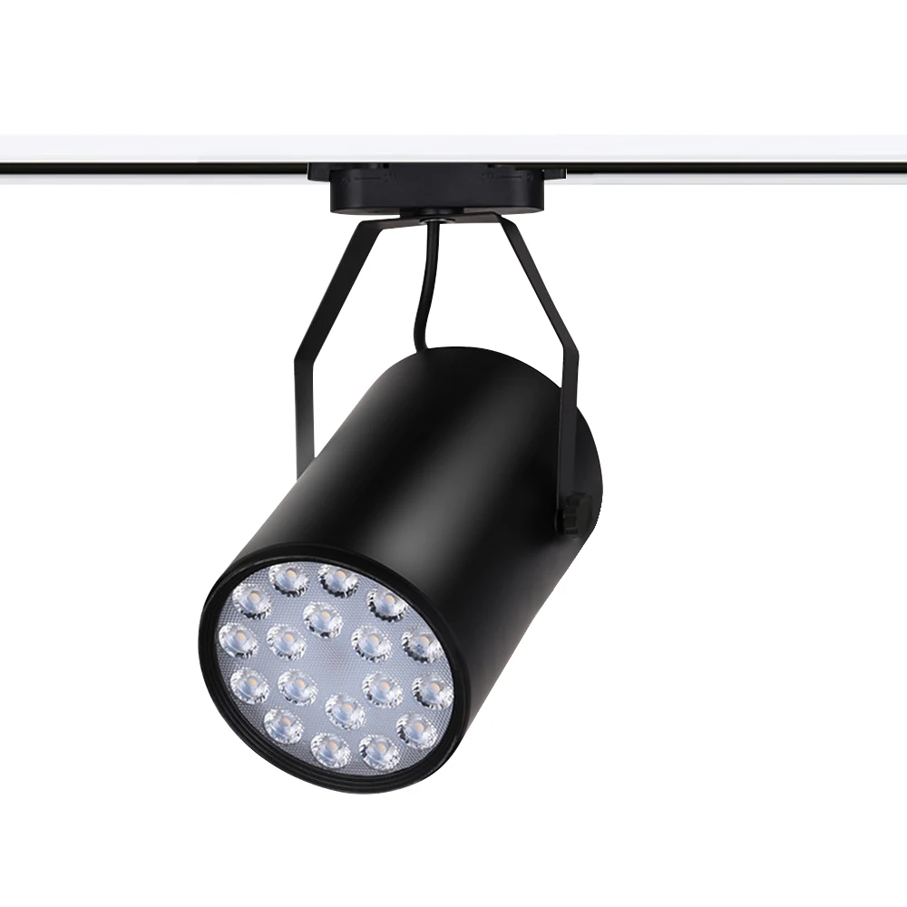 Luz de pista led cree chips lâmpada de pista iluminação ferroviária para casa holofote roupas internas loja quarto luminária: Azul / 5w / Preto