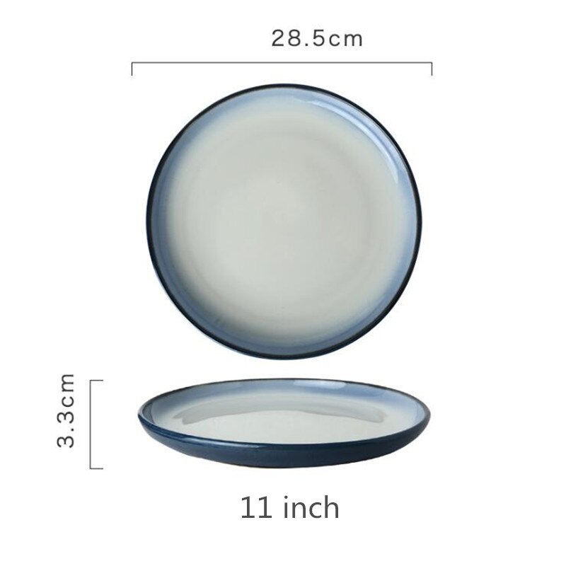 Ceramic Dinner Plate Household Restaurant Large Plate American Western Steak Plate Large Food Plate Pasta Disk