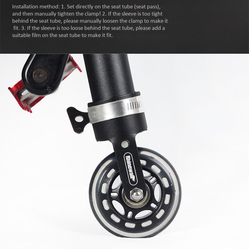 Rhinowalk Folding Bicycle Scroll Wheel Booster Wheel Roller Assistor Training Auxiliary Easy to