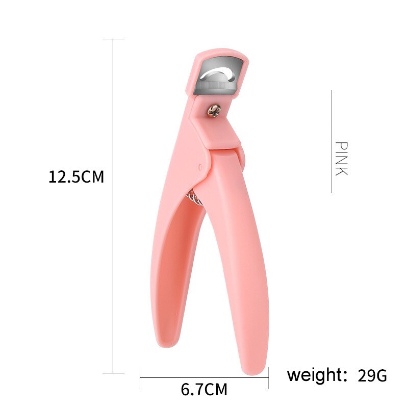 Coupe-ongles carré/rond/français, 1 pièce, coupe-ongle U Word, faux ongles Macaron, outils de manucure à faire soi-même: pink