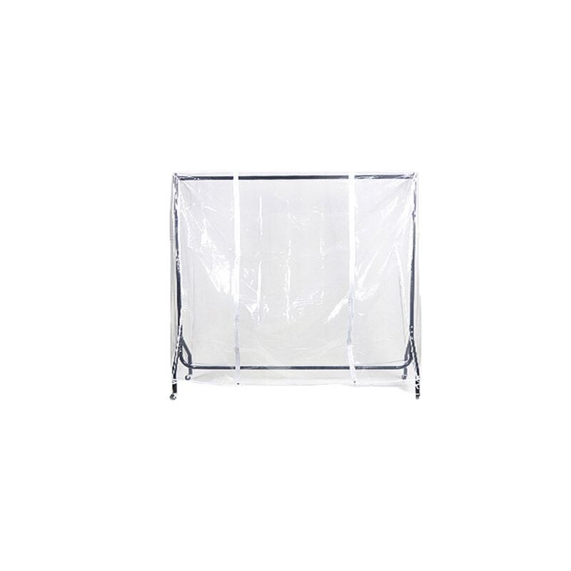 Klart vandtæt støvtæt lynlås tøjskinnedæksel tøjstativdæksel beskyttelsespose hængende beklædningsdragt frakkeopbevaringsskærm