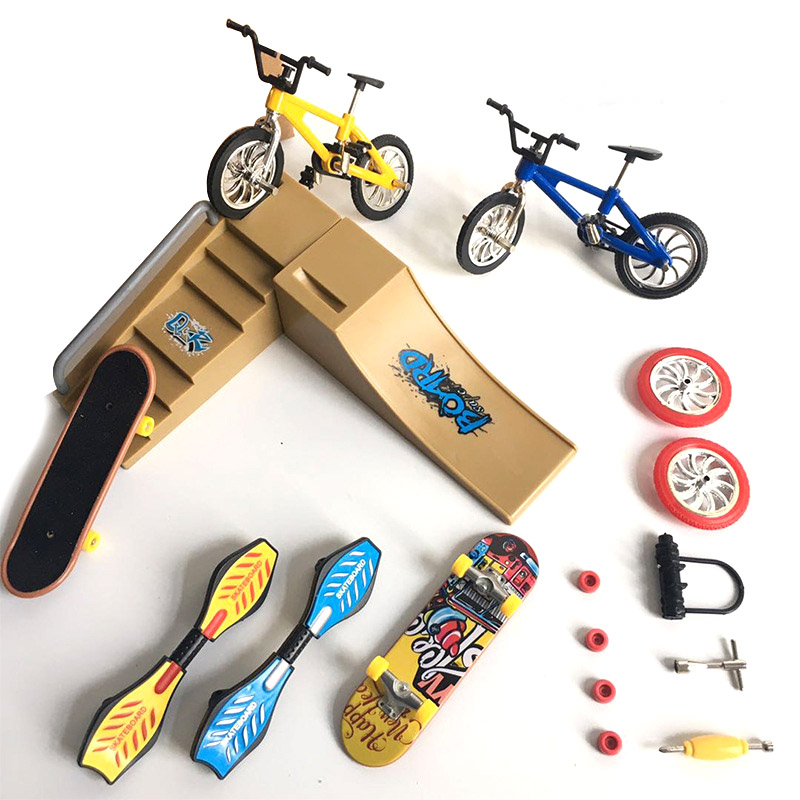 Mini Finger deskorolki Skate części rampy zestaw zabawki pełne rowerowe rowerowe palce skuter dwukołowiec skuter pokładzie Skate zabawki parkowe: CDH-3B no box